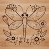 Dragonfly Vector Graphic Art A detailed illustration of a dragonfly with intricate wings, suitable for vector art design.