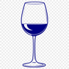 Filled Wine Cup Vector Art An illustration of a wine glass with a filled cup.