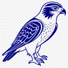 Free Bird Silhouette for Cutting Machines A detailed illustration of a falcon in flight, suitable for cutting machines or laser engraving.