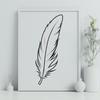 Customizable Feather SVG Template A high-quality vector illustration of a feather in various styles and designs.