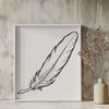 Beautiful Feather Clipart Graphic A delicate feather illustration in scalable vector graphics format.