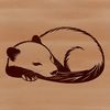 Cozy Ferret Design Vector A simple silhouette of a sleeping ferret.