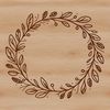 A floral design SVG template featuring a symmetrical wreath shape.