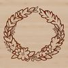 A floral wreath design in vector format.