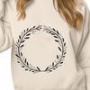 Intertwined Floral Garland Floral wreath design made from intertwined flowers and foliage.