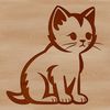 Cute Kitty Character Illustration A cute animal character SVG design featuring a domestic pet.