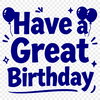 Vector illustration of a happy birthday message, suitable for cutting machine projects and commercial use.