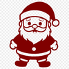 A simple illustration of Father Christmas in traditional red and white attire, suitable for commercial or personal use.