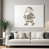 A digital illustration of Santa Claus in silhouette form, suitable for cutting and engraving.