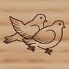 A simple illustration of a dove in flight, suitable for various digital design applications.