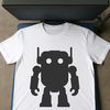 A stylized robot illustration suitable for digital cutting machines like Cricut.