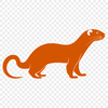 Domestic Ferret SVG Graphic Template Graphic representation of a domestic ferret for personal or commercial projects.