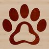 A single animal paw print icon in vector format.