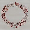 A floral wreath design suitable for cutting machines like Cricut, created as an editable vector art file in SVG format.