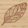 An original vector art representation of a single leaf, ideal for digital crafting and commercial use.