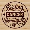 A motivational quote for cancer survivors, designed as a vector graphic for commercial or personal use.
