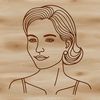 Clean Line Style Woman Illustration A simple female figure depicted in a clean vector style.
