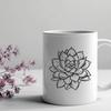 Floral Design Element Vector Illustrated succulent plant with thick fleshy leaves.