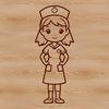 Free Vector Nurse Silhouette for Clip Art Designs Female nurse in uniform, ideal as a template for vector art or clip art designs.