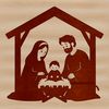 A traditional Christmas nativity scene in vector format.