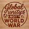 Vector graphic illustration of inspiring anti-war quotes for peaceful expression.