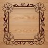 A simple frame design with floral patterns and shapes, suitable for digital cutting machines like Cricut.