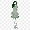 Free Scalable Vector Graphics Art A young girl illustration designed as scalable vector graphics.