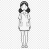 Young girl illustration created as a vector graphic.