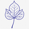 Stylized Leaf Illustration for Digital Projects A stylized leaf illustration suitable for digital design projects.