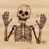 Illustrated human skeleton in vector format