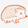 A colorful illustration of a hedgehog, suitable for printing or digital use.