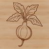 Free SVG Radish Cut File Design Illustrative vector graphic of a radish, suitable for various applications including food labels, invitations, and signs.