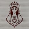 Immaculate Heart SVG Illustration A stylized illustration of the Immaculate Heart, suitable for digital design and crafting projects.