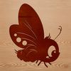 Detailed Butterfly SVG Design Illustration of a colorful butterfly insect with detailed wings, ideal for gardening designs and vector art projects.