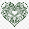 Colorful Heart Design Vector A colorful geometric heart mandala design created as a scalable vector graphic (SVG) file.