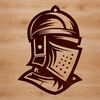 Medieval Hero Portrait Vector Medieval knight's head in vector format for digital use.