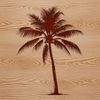 Tropical Tree Icon A single palm tree with a green trunk and leaves standing alone against a simple background.