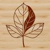 Vector Nature Iconography Image Vector illustration of a single leaf with detailed veins, suitable for digital design projects.