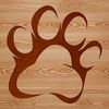 High-resolution clip art design featuring multiple paw print shapes in one image.