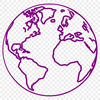 Earth Illustration in Vector Format A 2D illustration of our planet from a global perspective, suitable for vector graphics and cutting machine designs.