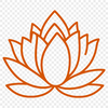 Lotus Bloom in Stylized Format An SVG graphic representation of the lotus plant in a stylized format suitable for digital use.