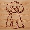 Free vector animal clipart design Simple line drawing of a sitting Poodle breed animal in vector format.