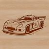 A vector graphic representation of a high-performance vehicle designed for speed.