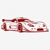 Sleek Racing Vehicle Design A sleek racing car with bold lines and vibrant colors, designed as vector art for various uses.