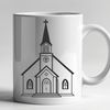 Free Vector Graphic of a Christian House of Worship A vector graphic representation of a typical Baptist house of worship.