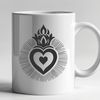 Beautiful SVG Symbol of the Sacred Heart A stylized representation of the Sacred Heart symbol in vector format.