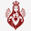 Illustration of the Immaculate Heart, a vector design suitable for various uses including commercial and personal projects.