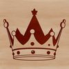 Free SVG Cut Out Template A digital crown design made from simple shapes and lines, suitable for cutting out or laser engraving.