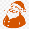 Illustrative vector art of Santa Claus in festive holiday attire.