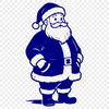 Illustration of Santa Claus in a festive holiday setting, suitable for commercial or personal use.
